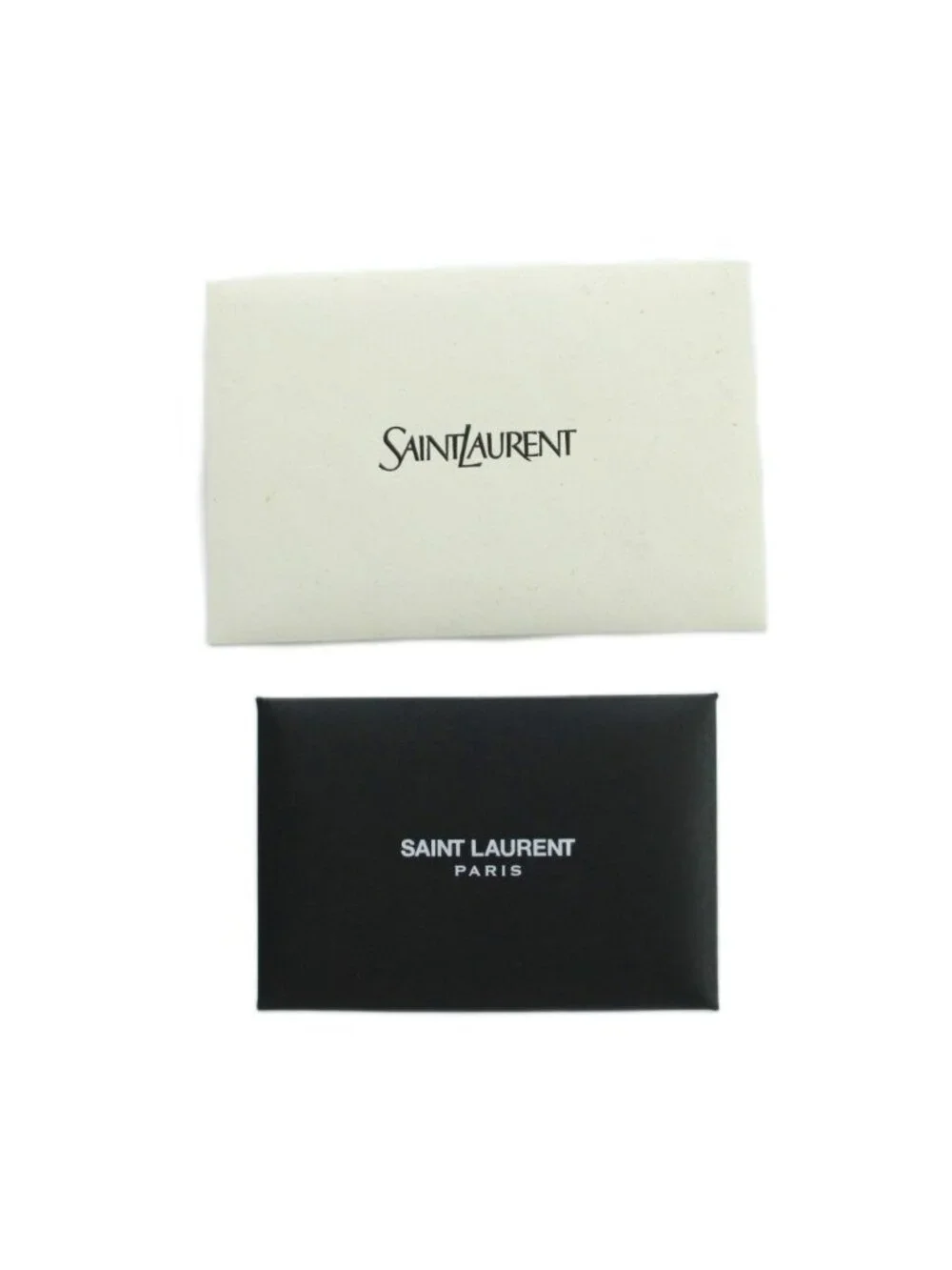 Saint Laurent Paris Wallet Logo Leather Zip Around Black - Picture 8 of 9